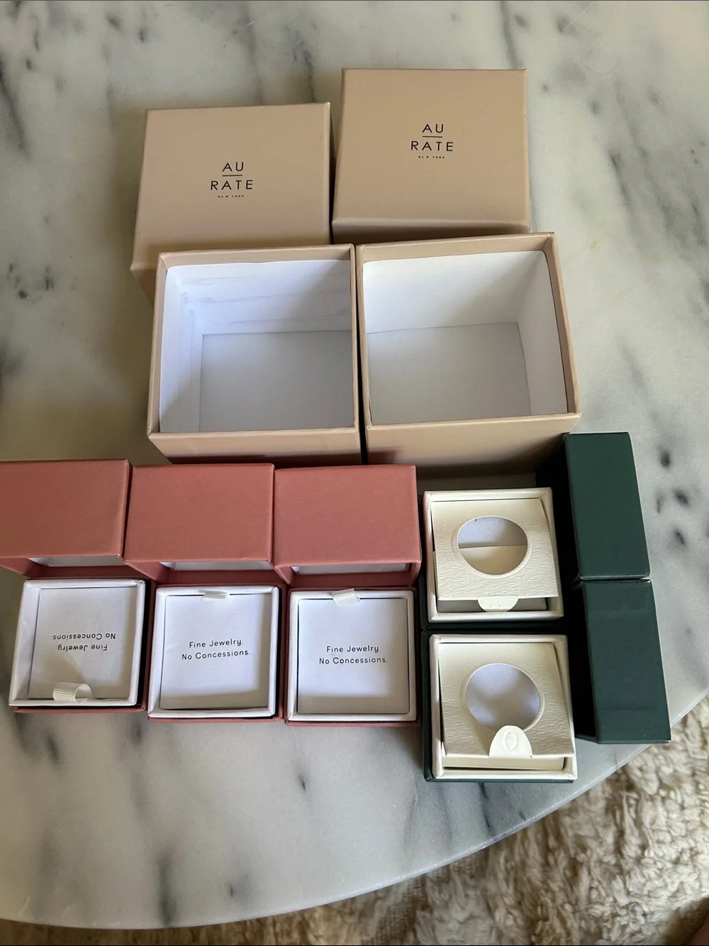 Aurate Pink, Cream & Teal Jewelry Box Set - Picture 2 of 2